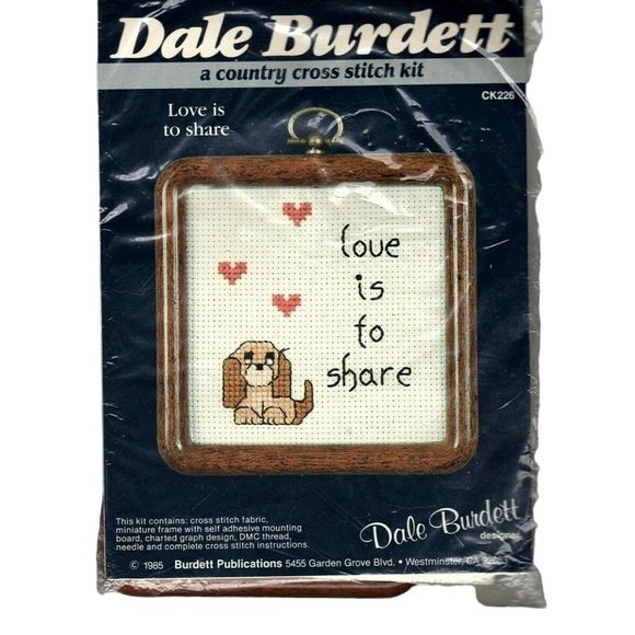 Dale Burdett Country Cross Stitch Kit Love is to Share 1985 - Picture 1 of 1